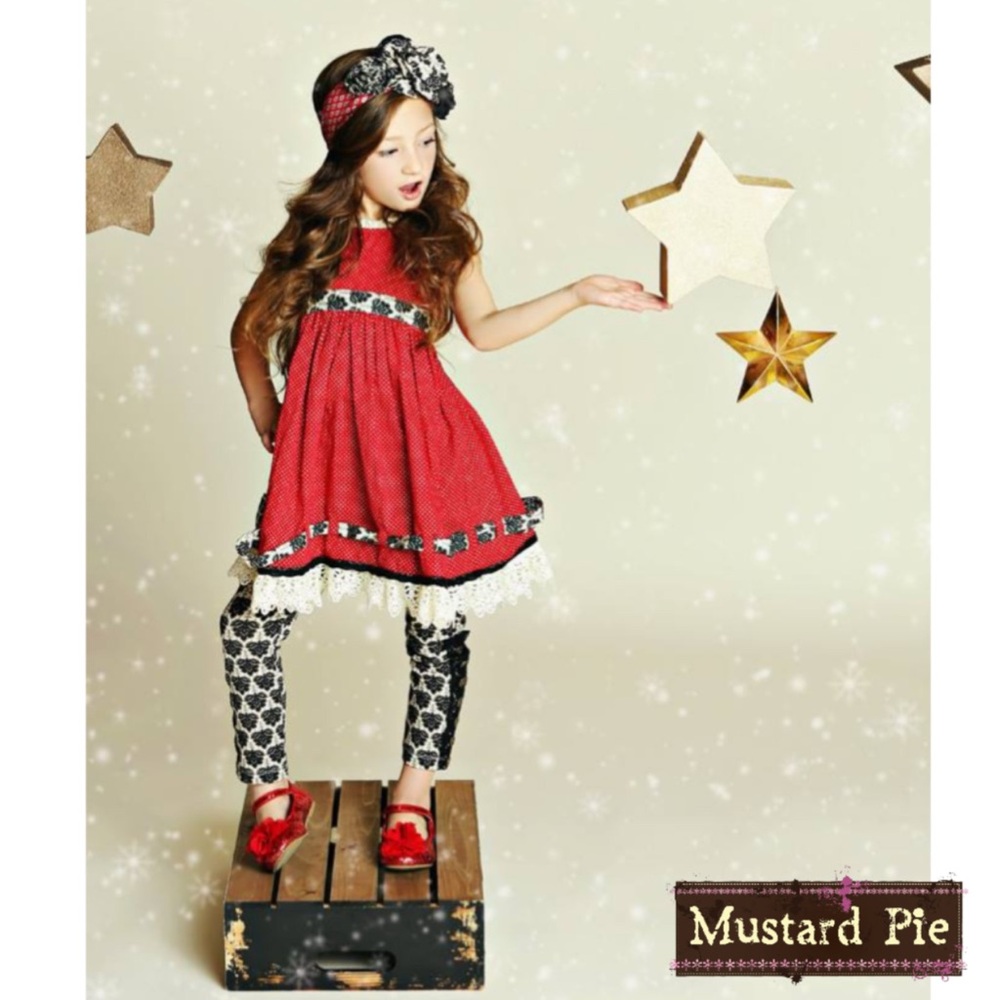 Mustard Pie Red Bernadette Party Dress
